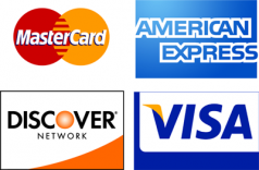 MasterCard American Express Discover and Visa Accepted in 94530